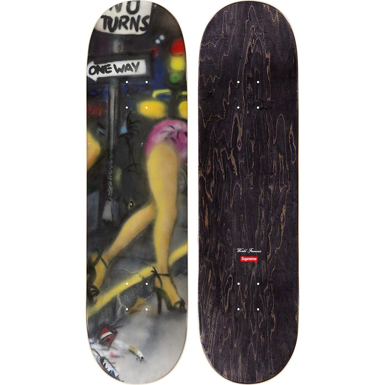 Lady Pink/Supreme Skateboard view 3